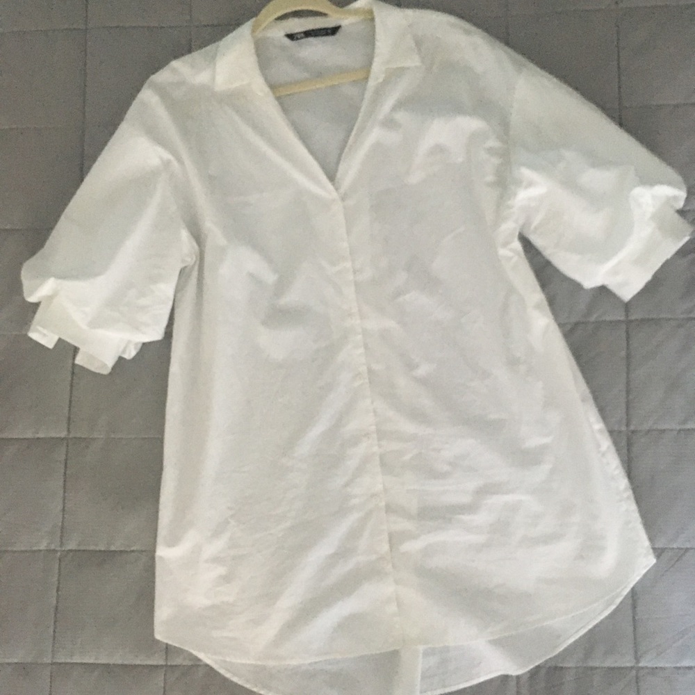 Zara Dress Shirt Tunic